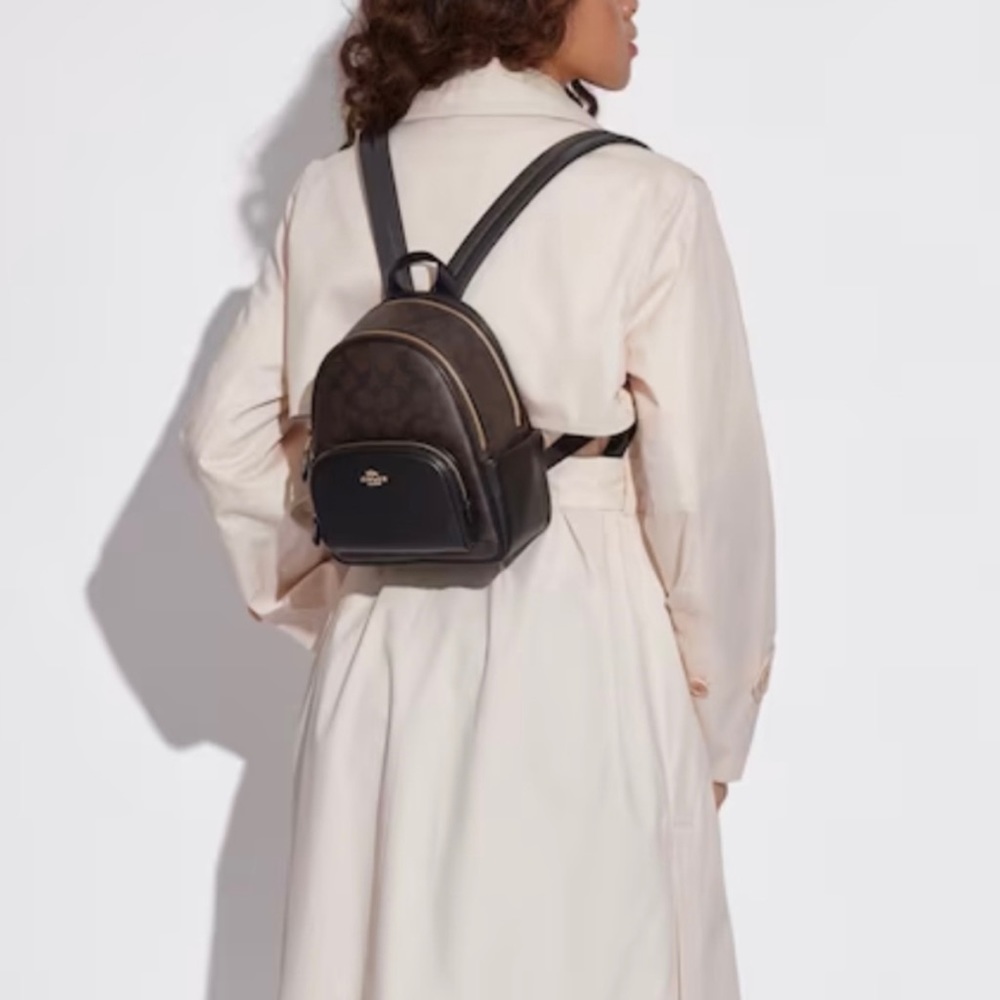 NEW * Coach Mini Court Backpack - Signature Canvas